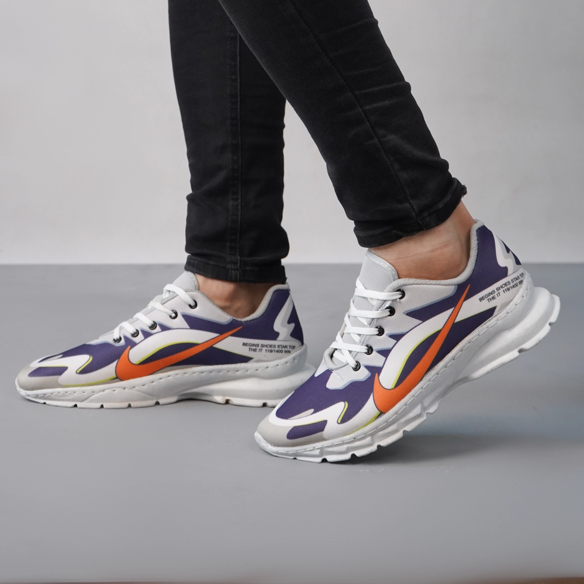 کفش ورزشی مردانه (T) سفید آبی مدل RAKAN