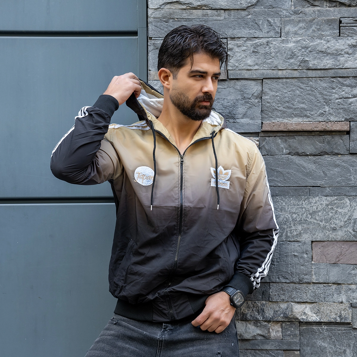 کاپشن آدیداس مردانه زرد مدل Savino