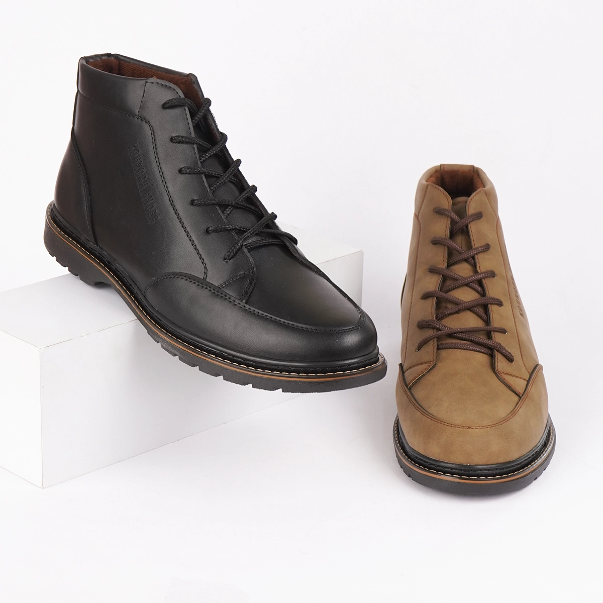 نیم بوت مردانه مشکی مدل Korush