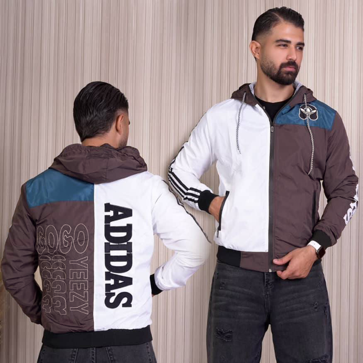 کاپشن مردانه قهوه ای مدل Adidas Yeezy