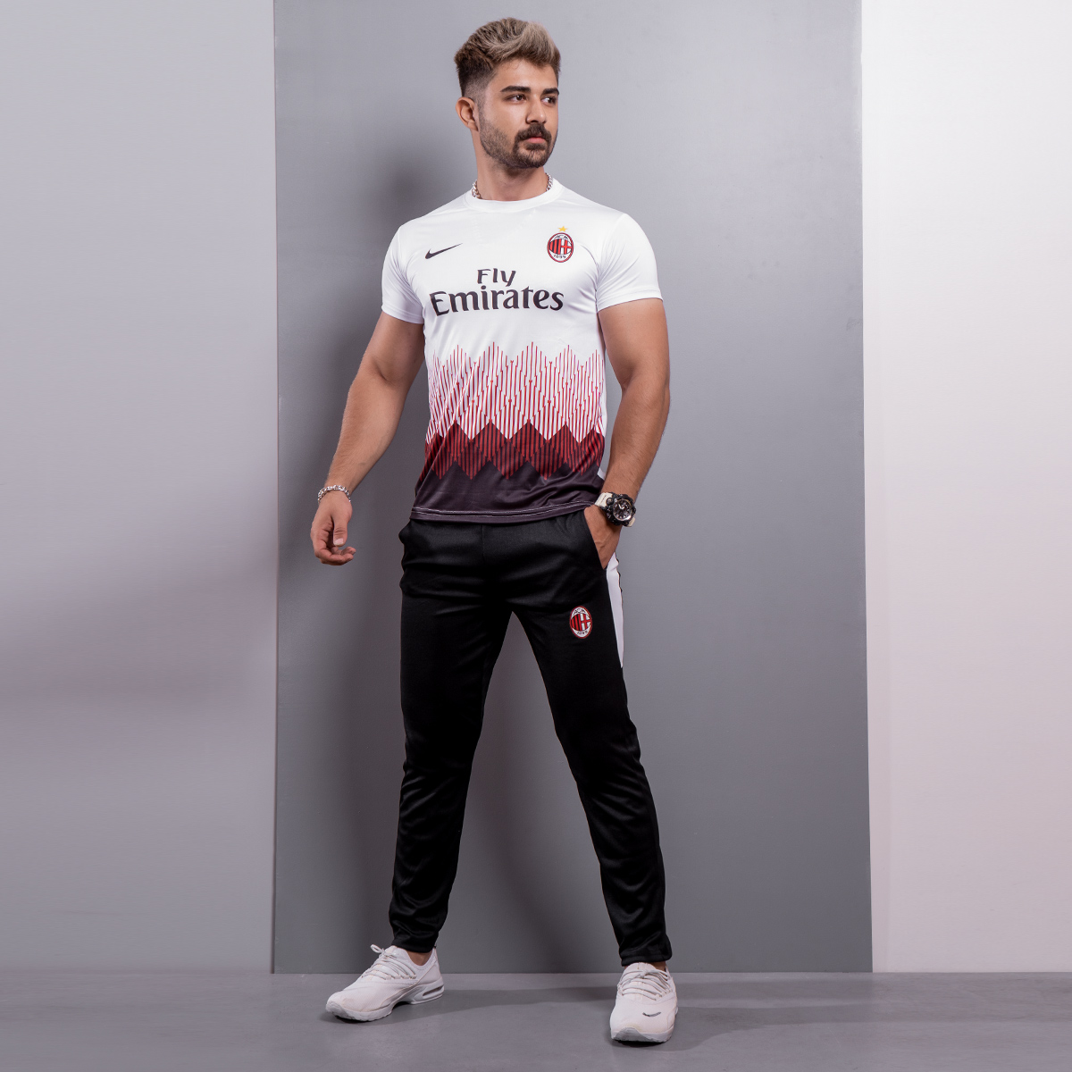 ست تیشرت شلوار Ac milan مردانه مدل Bros