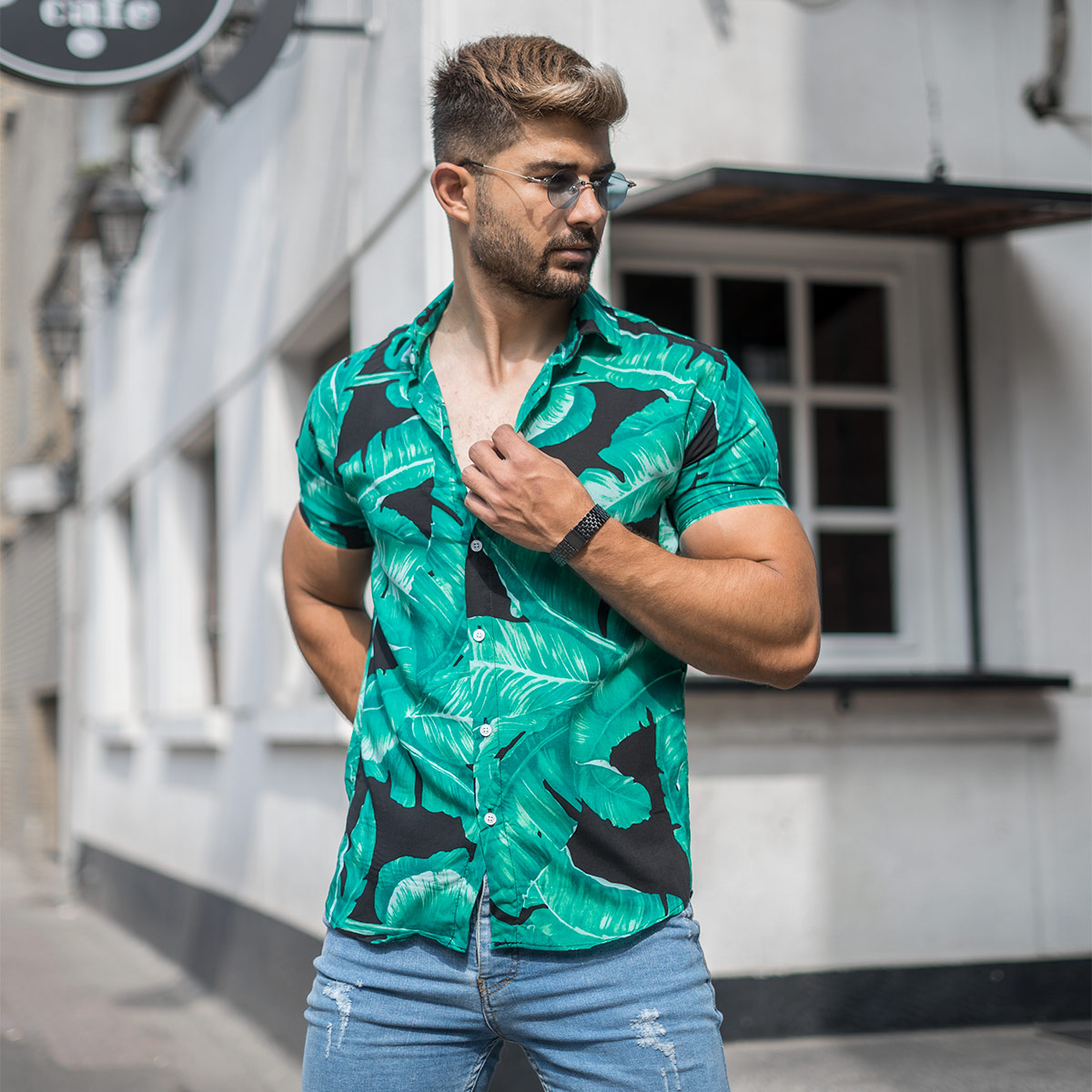 پیراهن هاوایی مردانه مدل Yashar