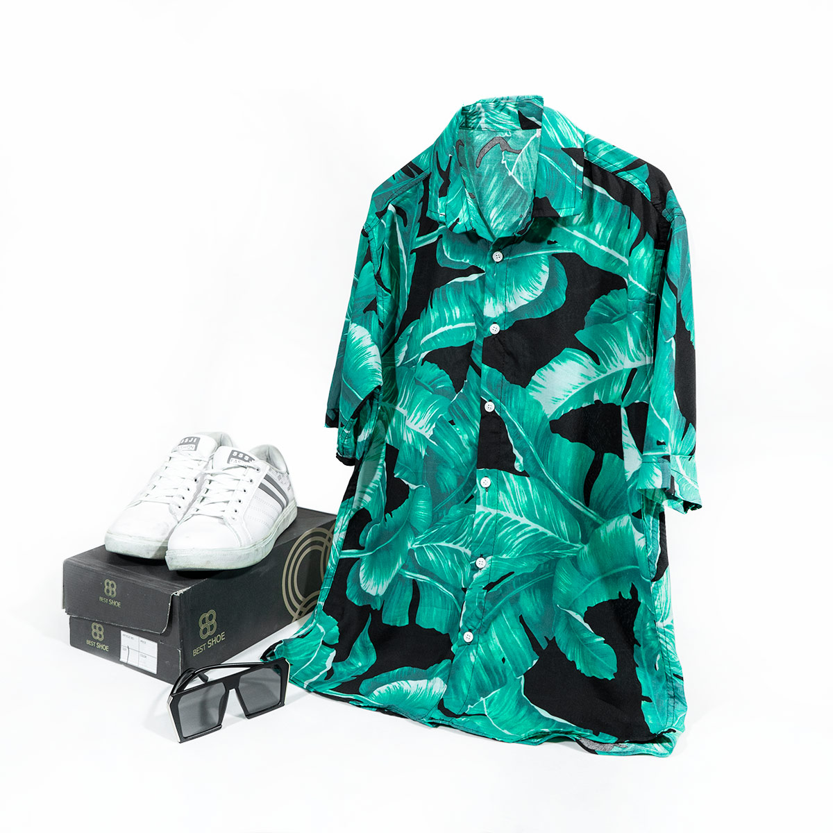 پیراهن هاوایی مردانه مدل Yashar