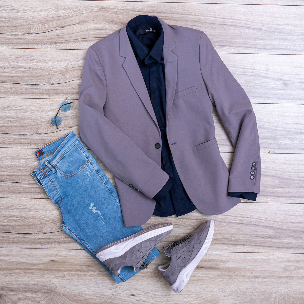 کت تک مردانه رنگ طوسی مدل DANLY