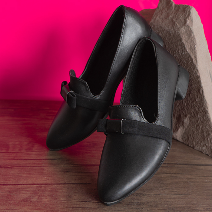 کفش کالج زنانه مشکی مدل Setak