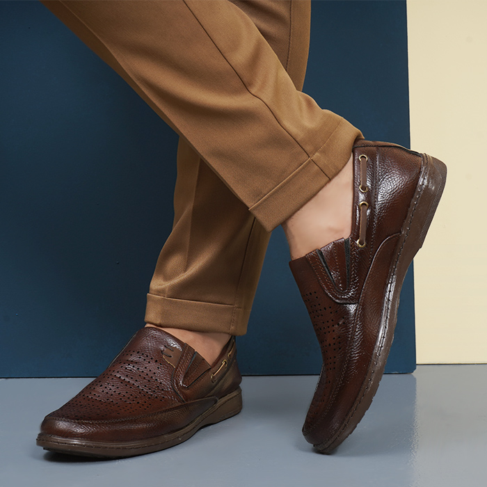 کفش کالج مردانه قهوه ای مدل Ariano