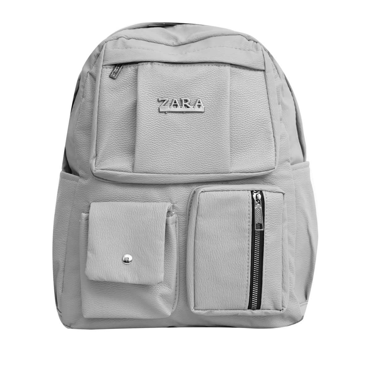 کوله پشتی چرم زنانه طوسی مدل ZARA