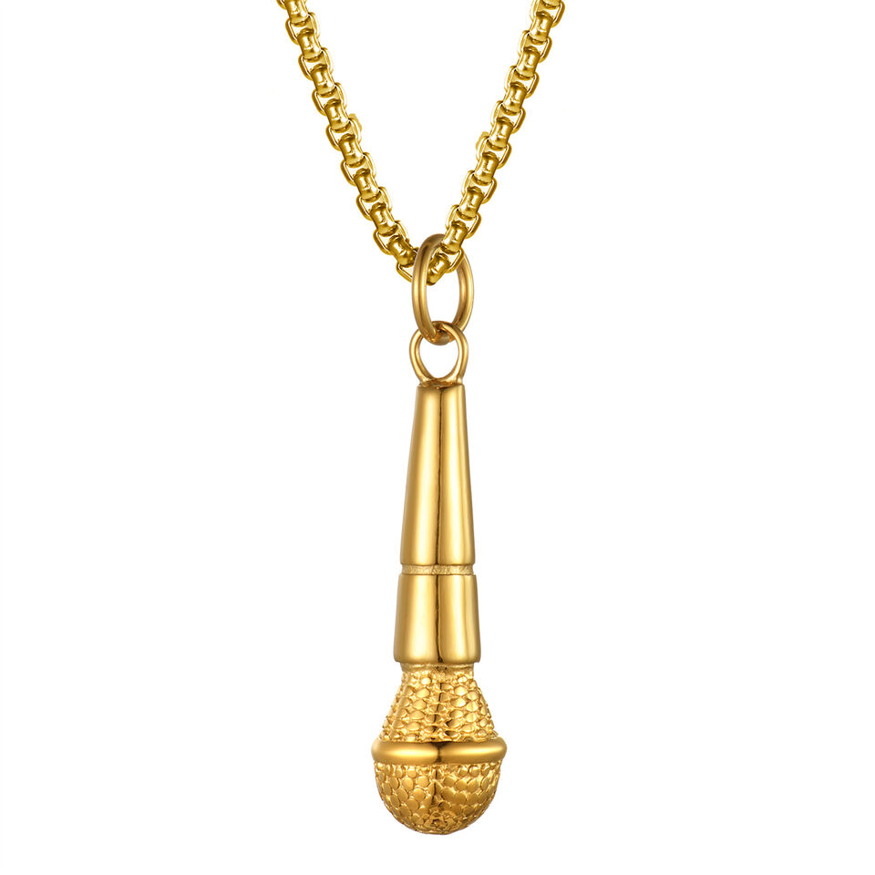 گردنبند میکروفون ( طلایی )