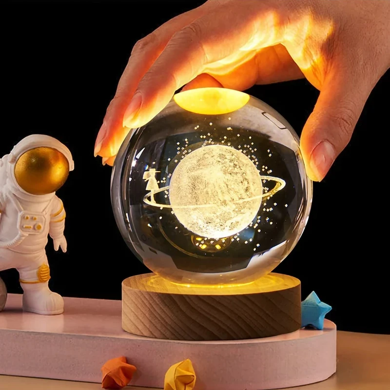 گوی چراغ خواب کریستالی 3D