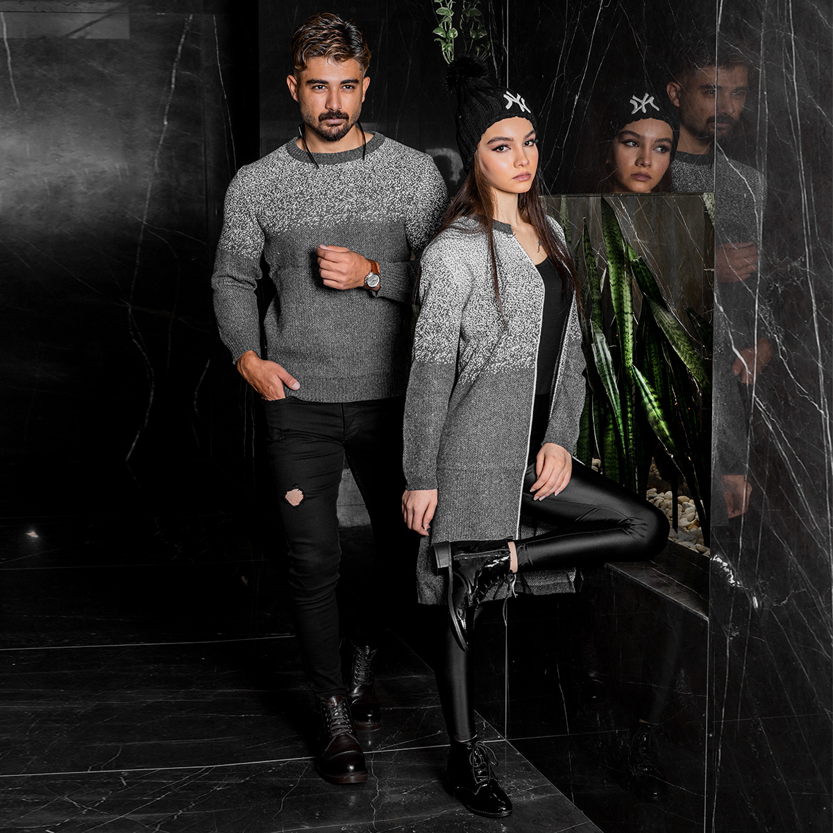 ست بافت طوسی مدل Shiba